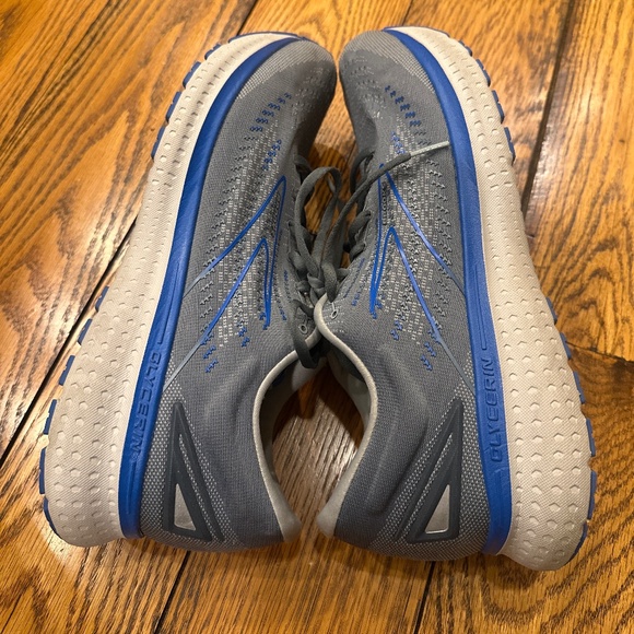 BROOKS MENS GLYCERIN 19 GRAY AND BLUE ATHLETIC SHOES SIZE 13 - Picture 5 of 8